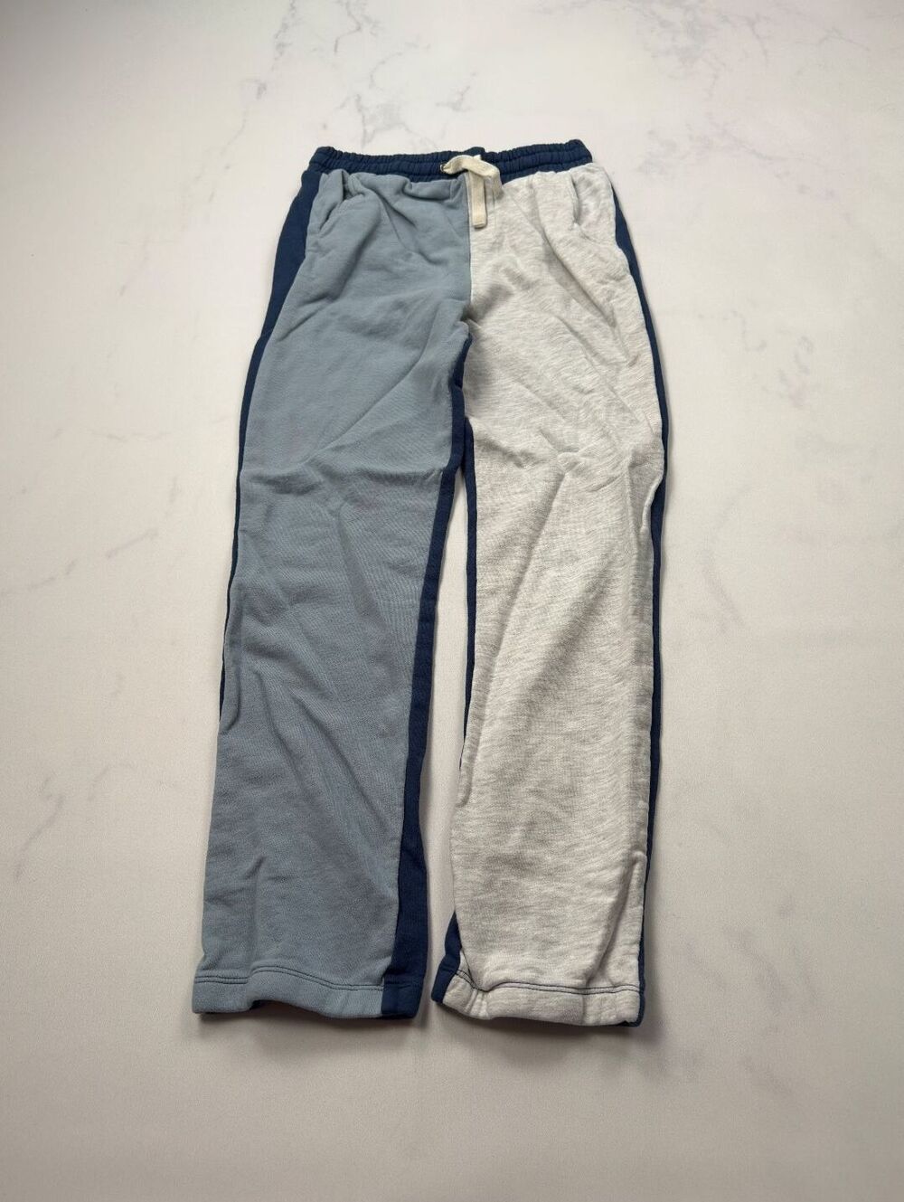 Kidpik Colorblock Sweatpants Blue Gray Relaxed Fit Lounge - Boys XXL